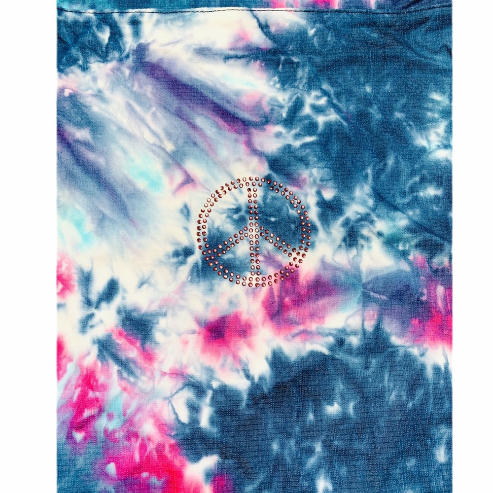 Tie-Dye Printed Drawstring Backpack Infinity Logo - Picture 2 of 5